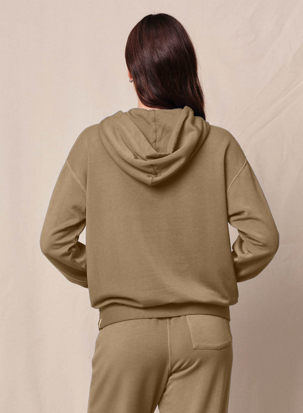 Softest Fleece Hood Pullover in Bay Leaf