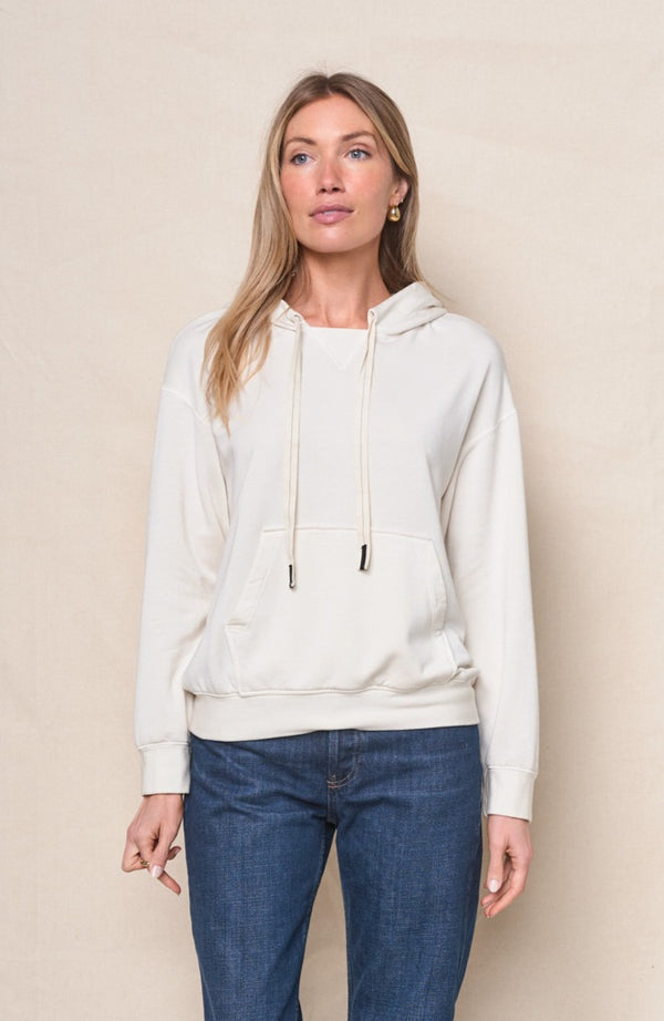 Softest Fleece Hood Pullover in Cream