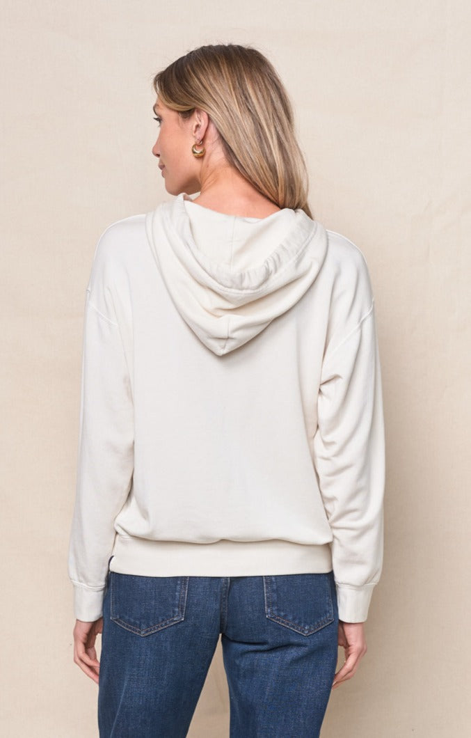 Softest Fleece Hood Pullover in Cream
