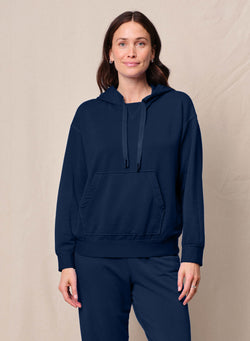 Softest Fleece Hood Pullover in New Navy