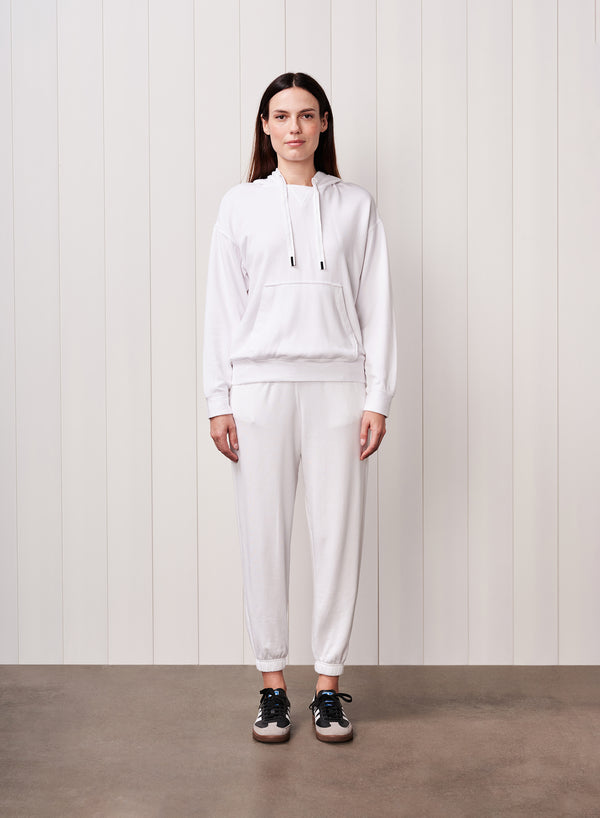 Softest Fleece Hoodie Pullover & Softest Fleece Sweatpant in White