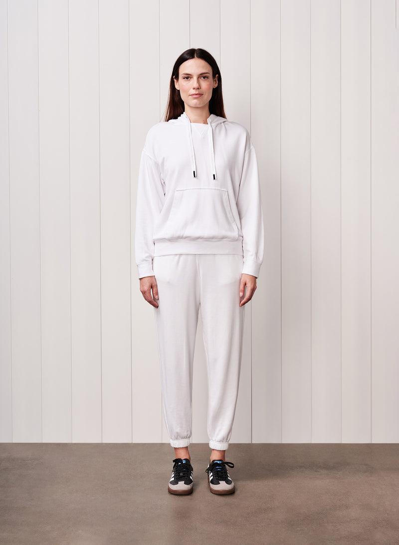 Softest Fleece Hoodie Pullover & Softest Fleece Sweatpant in White