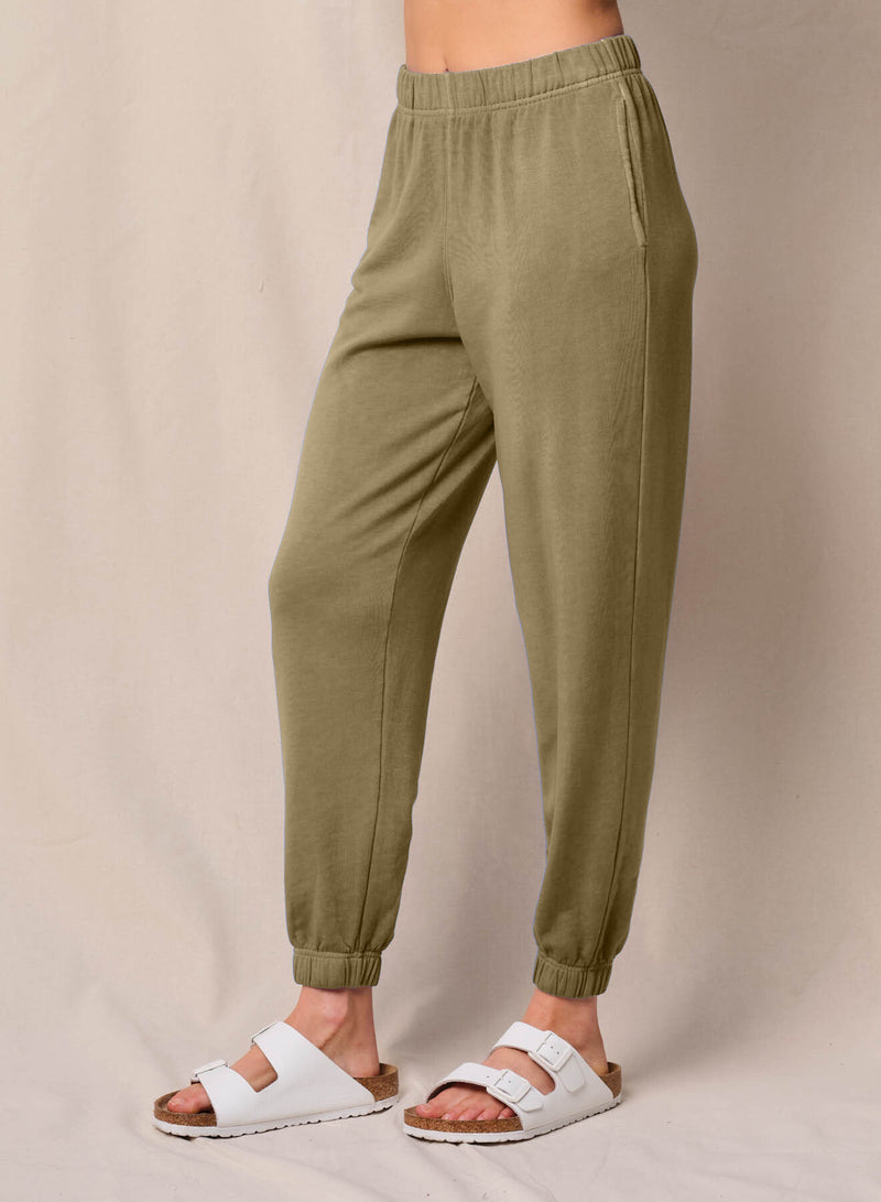Softest Fleece Crewneck Pullover & Softest Fleece Sweatpant in Bay Leaf