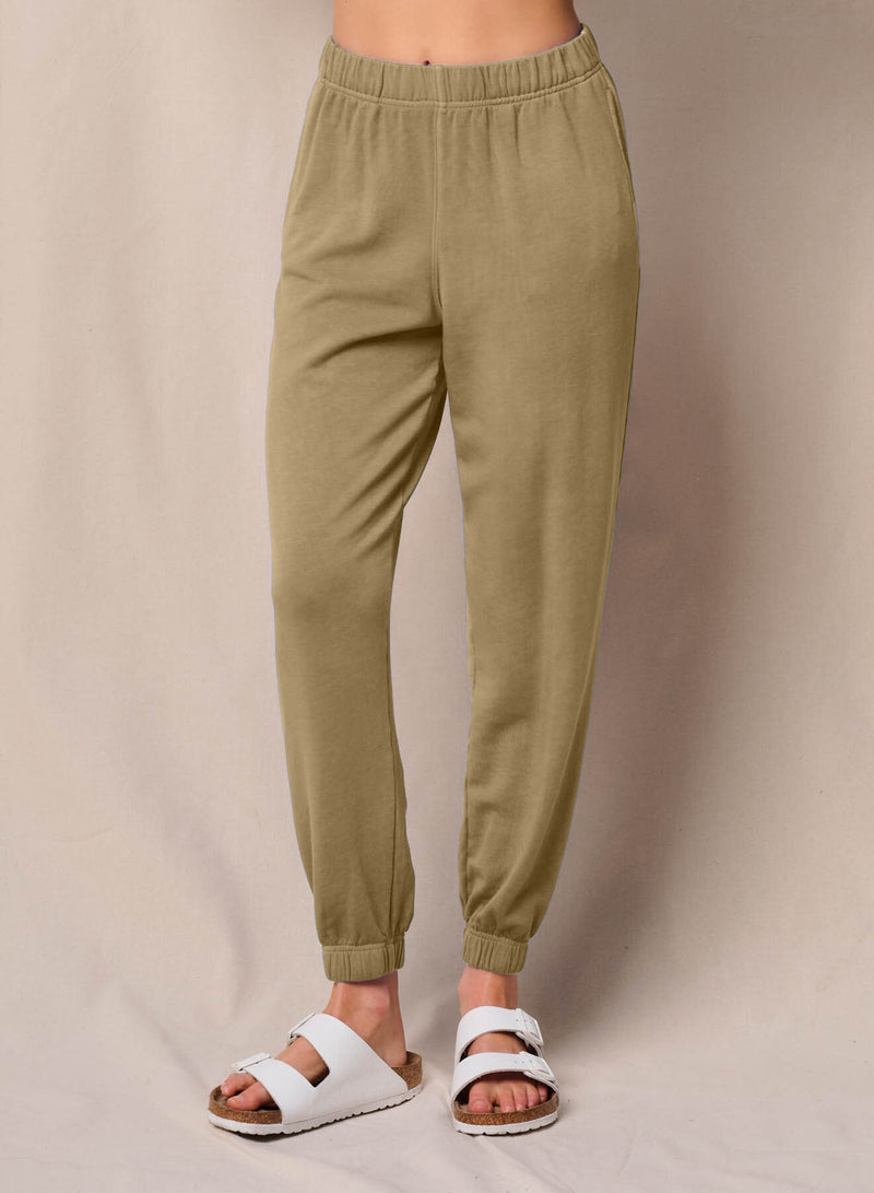 Softest Fleece Crewneck Pullover & Softest Fleece Sweatpant in Bay Leaf
