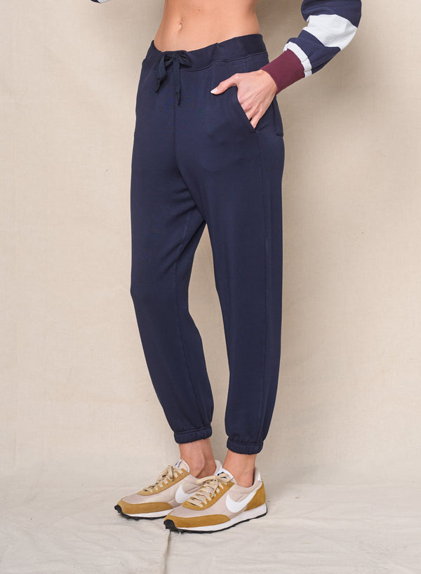 Softest Fleece Sweatpants With Pockets in New Navy