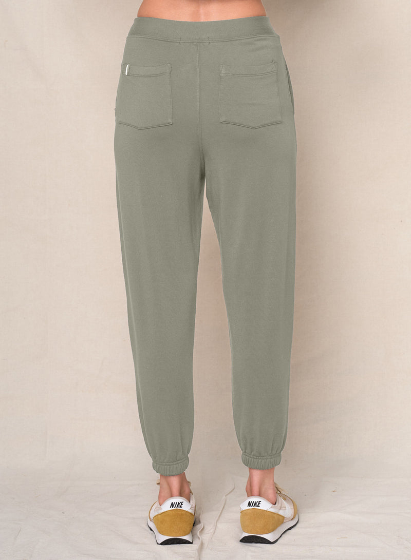 Softest Fleece Sweatpants With Pockets in Thyme