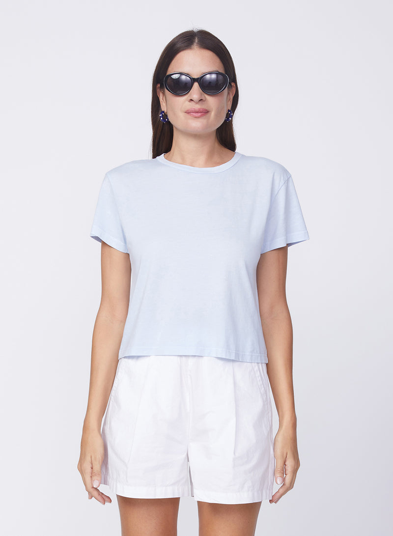 Cloud Jersey Short Sleeve Crew in Blue Sky