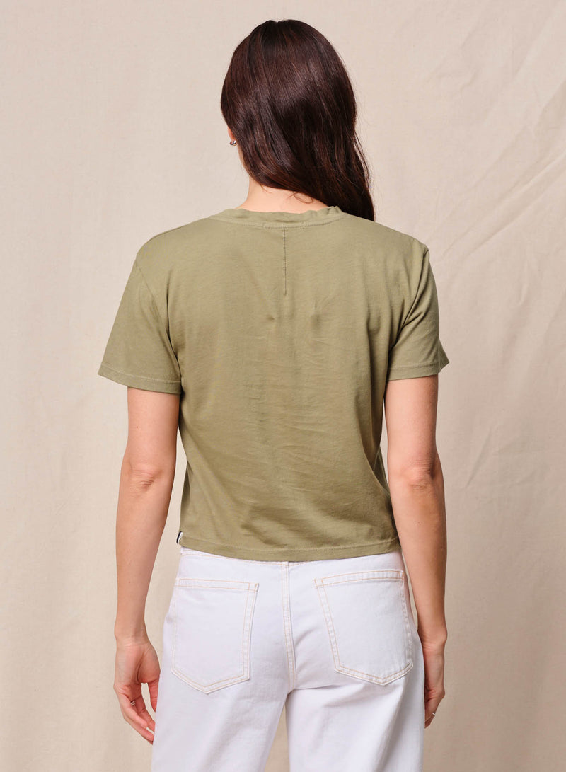 Cloud Jersey Short Sleeve Crew in Bay Leaf