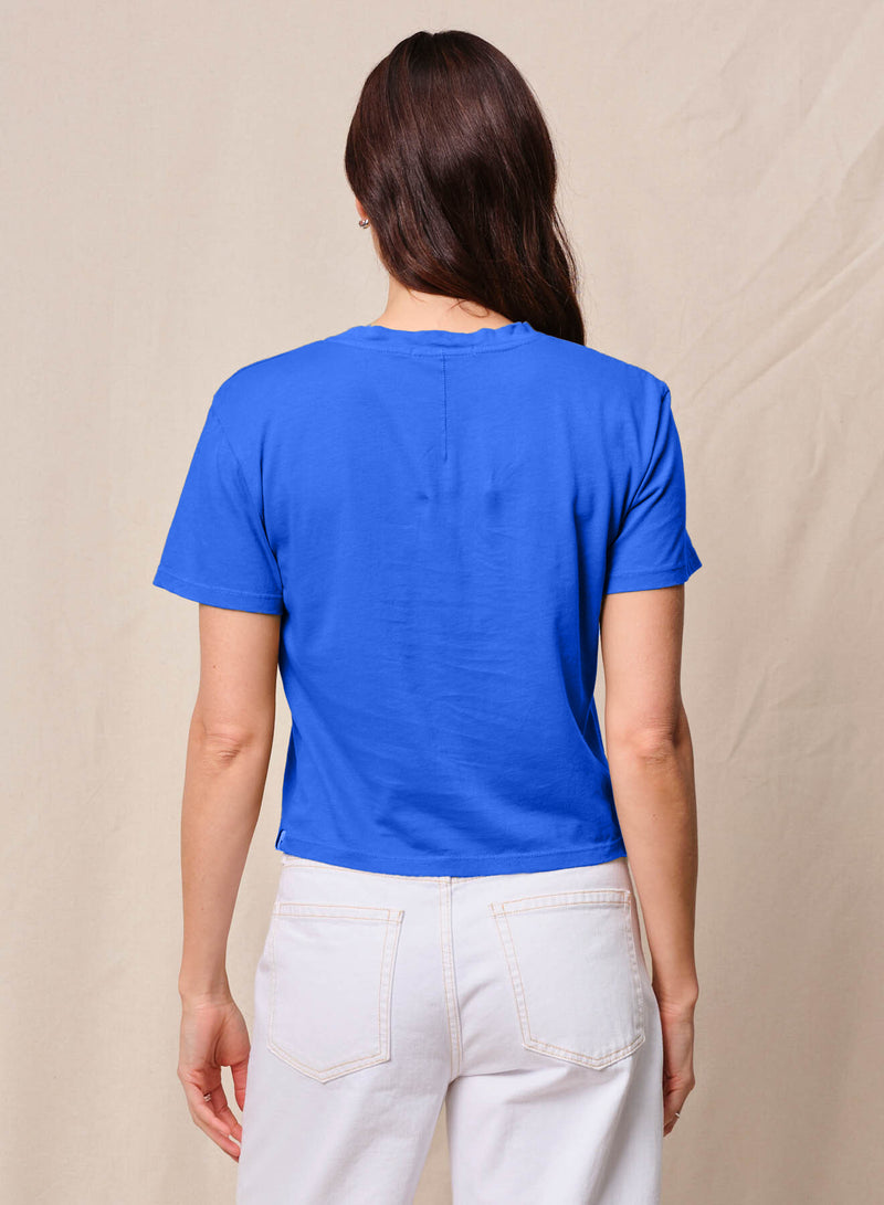 Cloud Jersey Short Sleeve Crew in Cobalt
