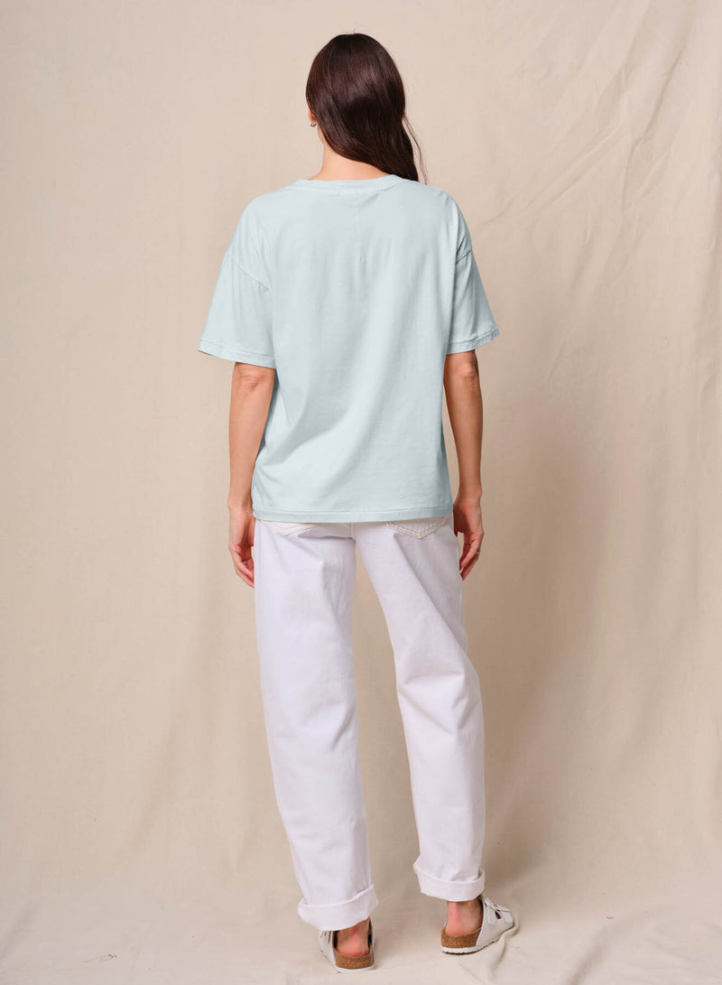Cloud Jersey Oversized Pocket Tee in Sea Glass