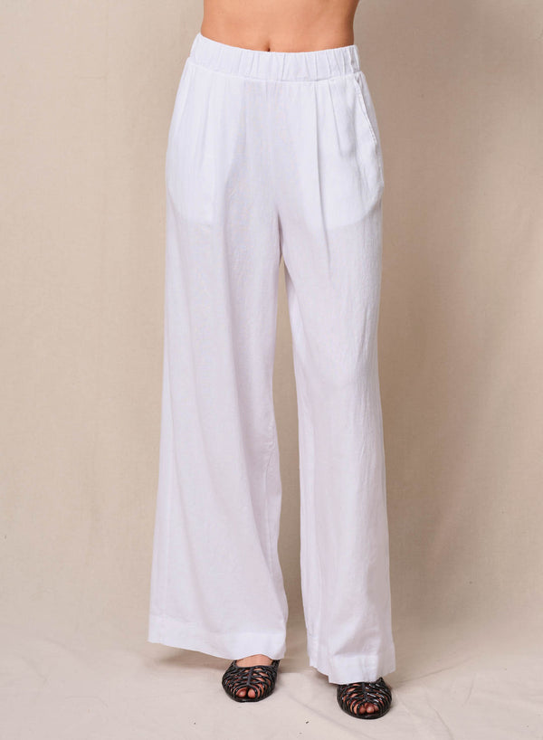 Linen Oversized Shirt & Linen Pull-On Trouser in White