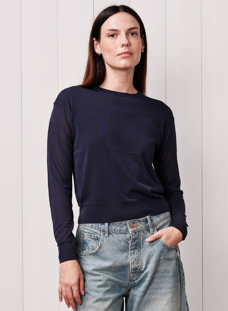 トップス LAYER & RIVER PULLOVER jens navy Joan Rivers Crinkle Texture Pullover Layered Top Classic