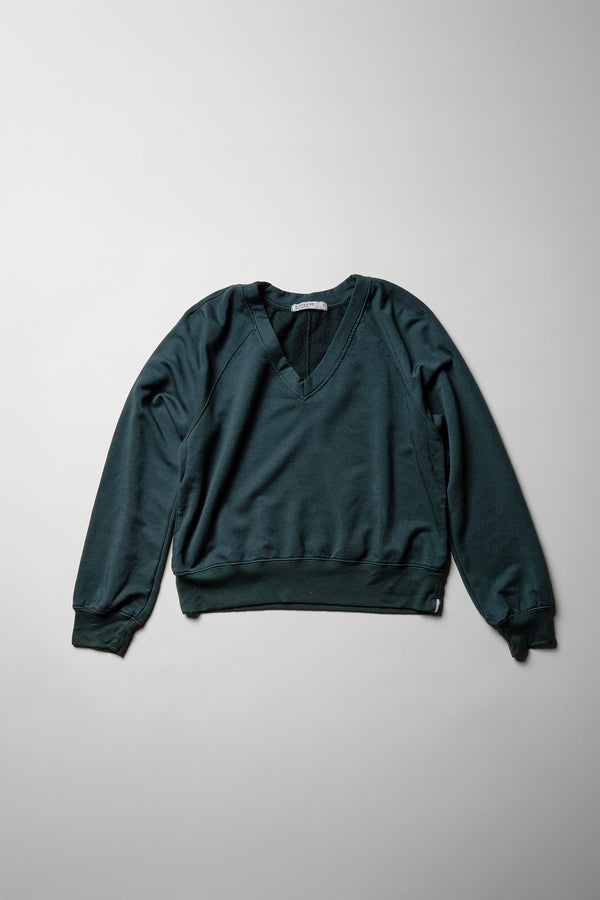 Softest Fleece Raglan V-Neck Pullover in Everfall