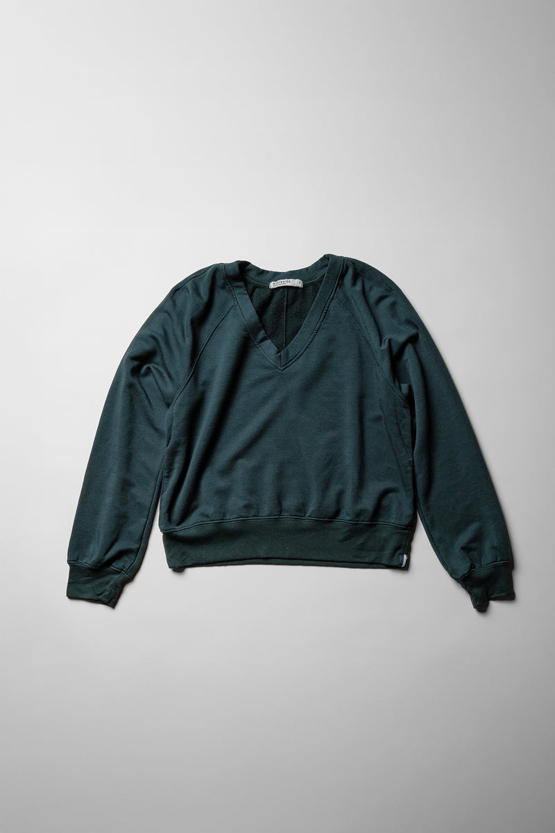 Softest Fleece Raglan V-Neck Pullover in Everfall