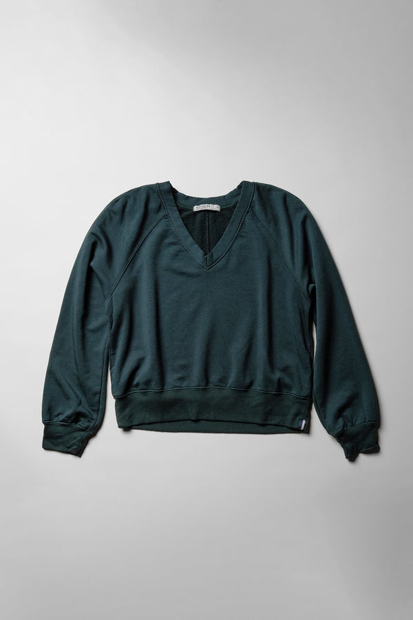 Softest Fleece Raglan V-Neck Pullover in Everfall