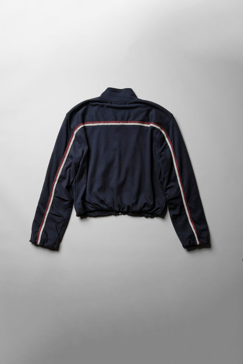 Luxe Ponte Bomber Jacket in New Navy