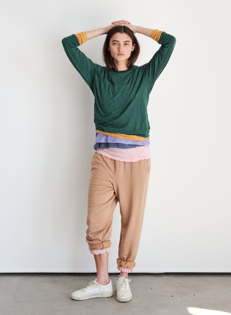 Supima Slub Jersey Sweatshirt Tee in Rainforest