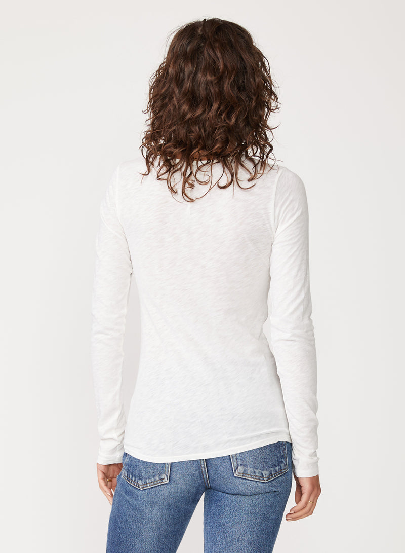 cream supima shirred top