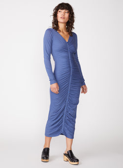 blue supima bodycon dress