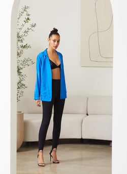 Viscose Satin Blazer in Arctic