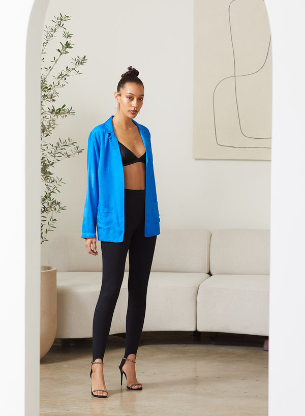 Viscose Satin Blazer in Arctic