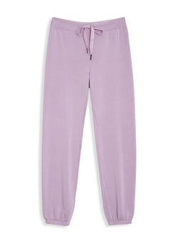 Softest Fleece Drawstring Sweatpant in Lilac - front