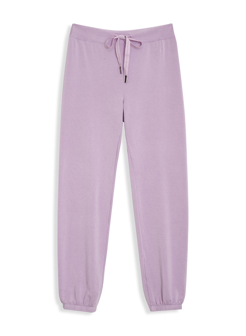 Softest Fleece Drawstring Sweatpant in Lilac - front
