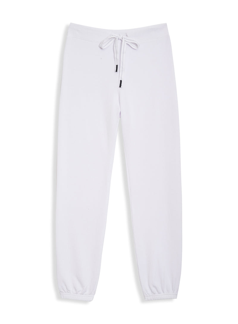 Softest Fleece Drawstring Sweatpant in White