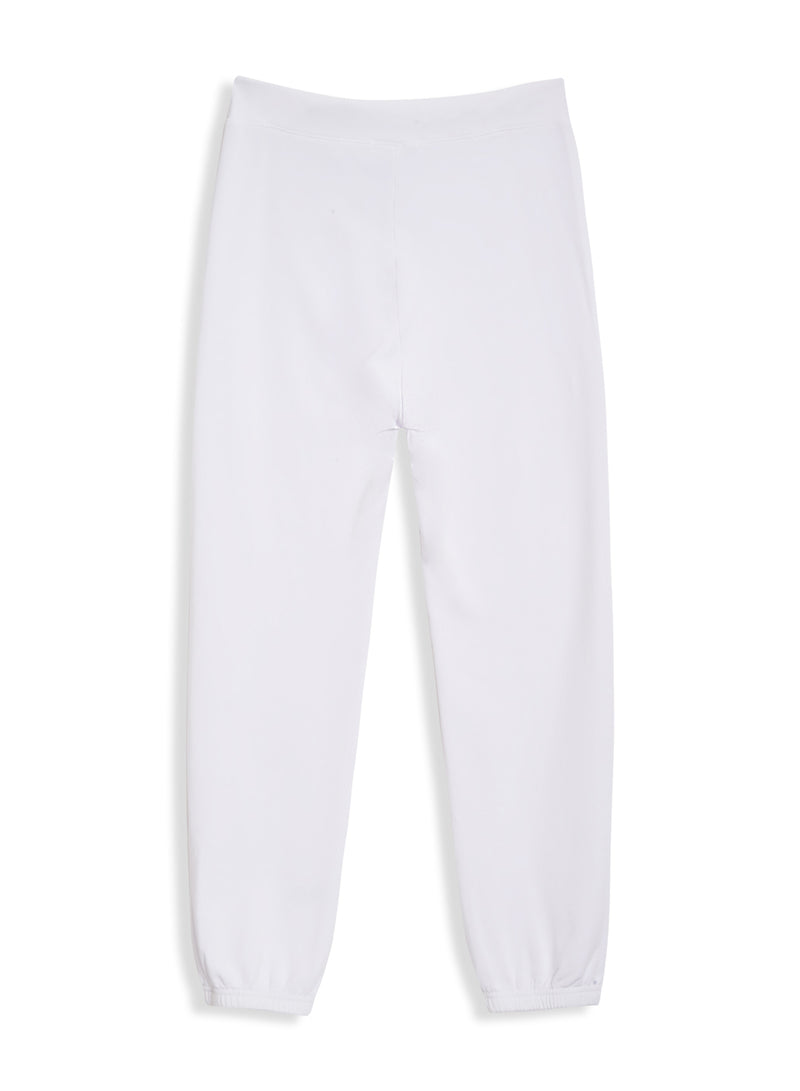 Softest Fleece Drawstring Sweatpant in White