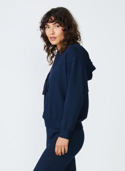 blue fleece hoodie