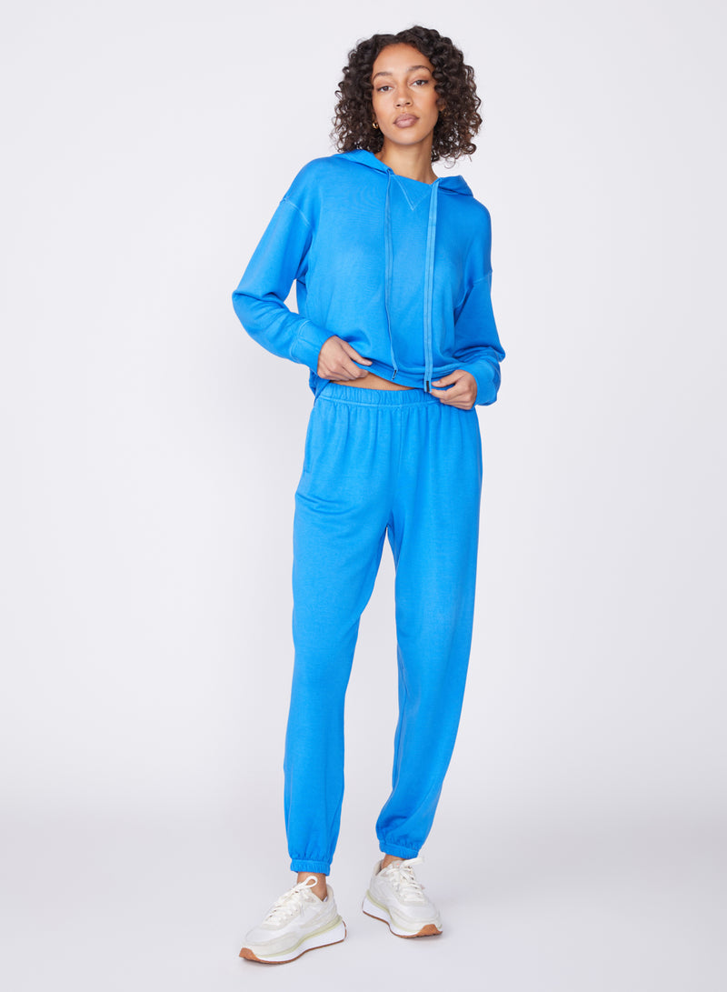 blue softest fleece sweatpant