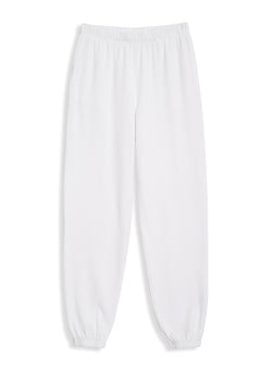 Softest Fleece Sweatpant with Pockets in White - front 