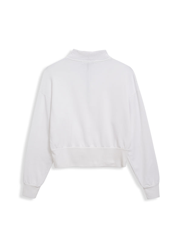 Softest Fleece Half-zip Pullover in White