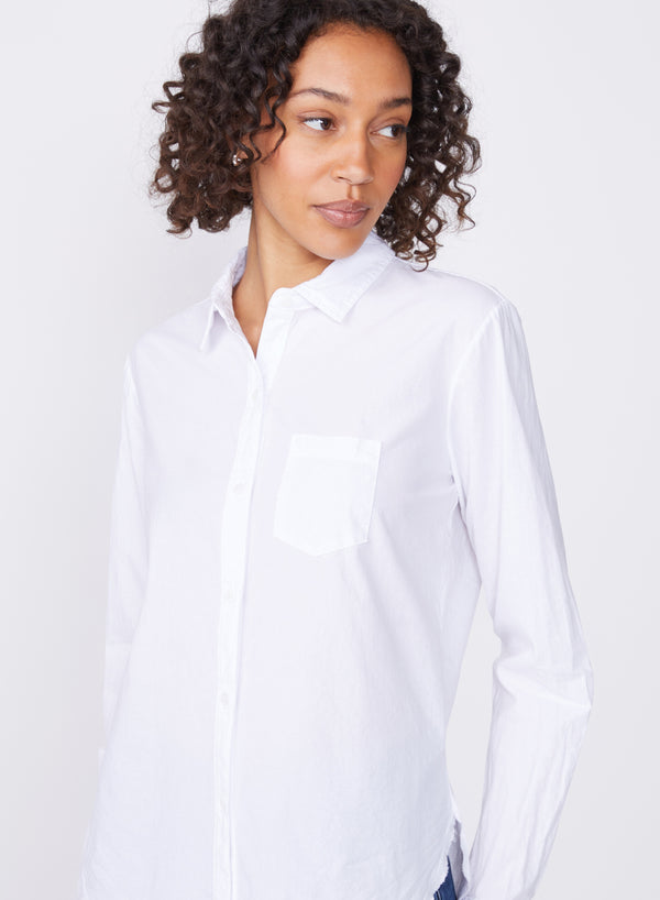 white poplin shirt