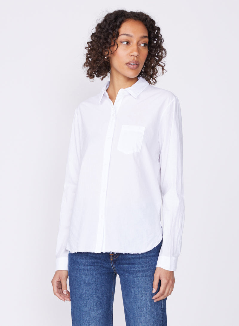 white poplin shirt