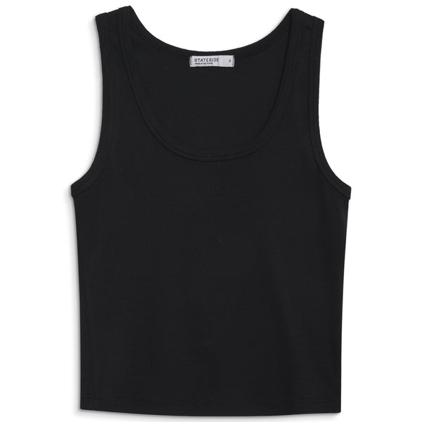 2x1 Rib Classic Tank in Black