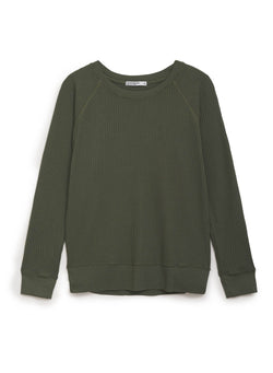 green thermal raglan sweatshirt