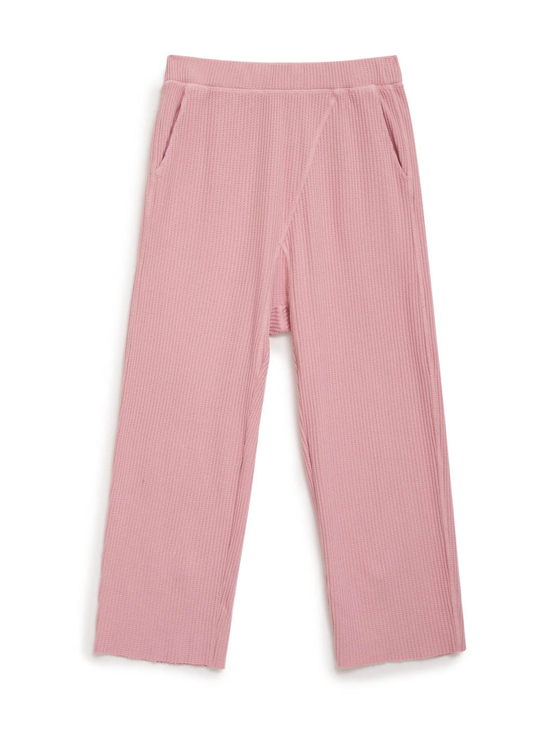 pink thermal cropped pant