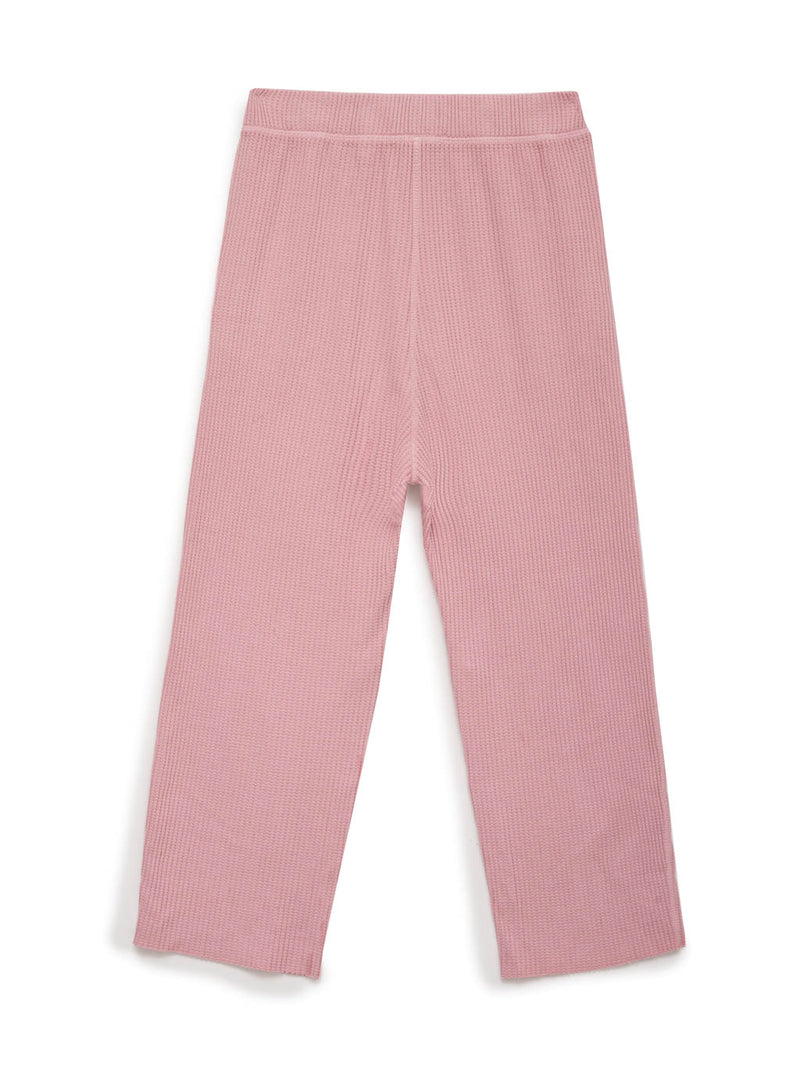 pink thermal cropped pant