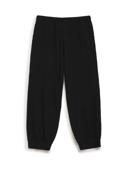 black thermal wide leg pant