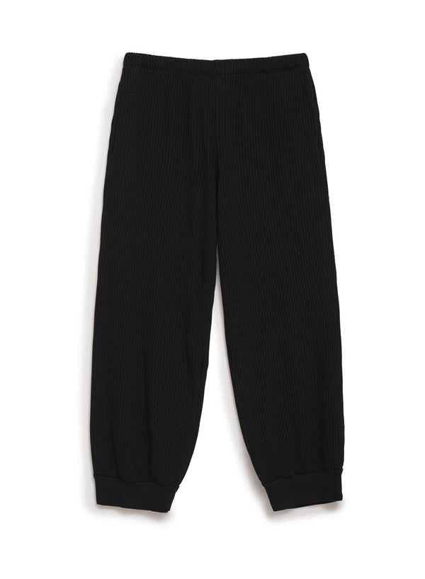 black thermal wide leg pant