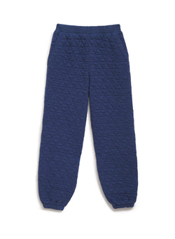 Blue quilted jogger