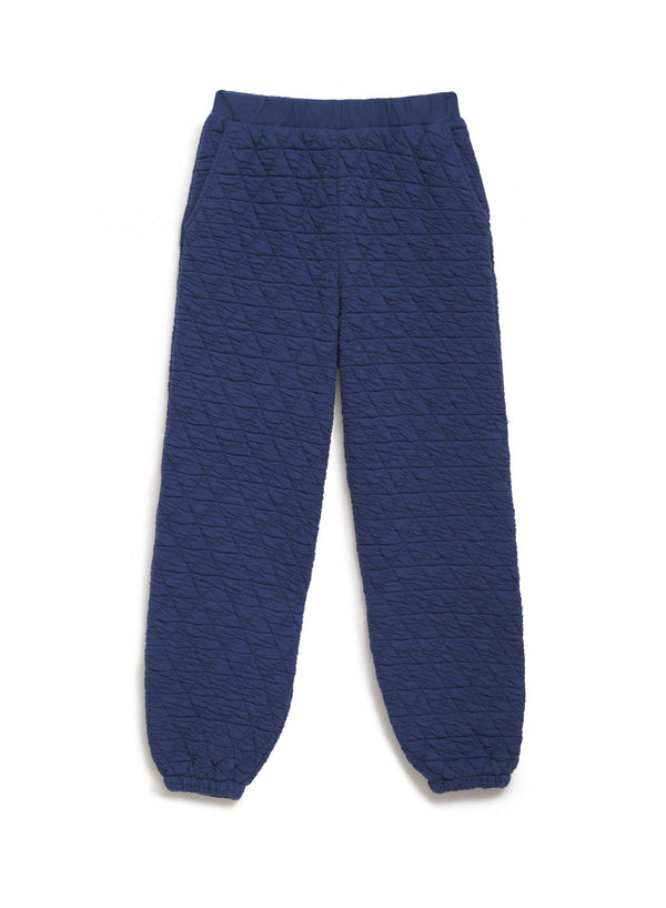 Blue quilted jogger