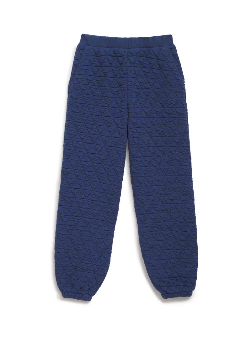 Blue quilted jogger