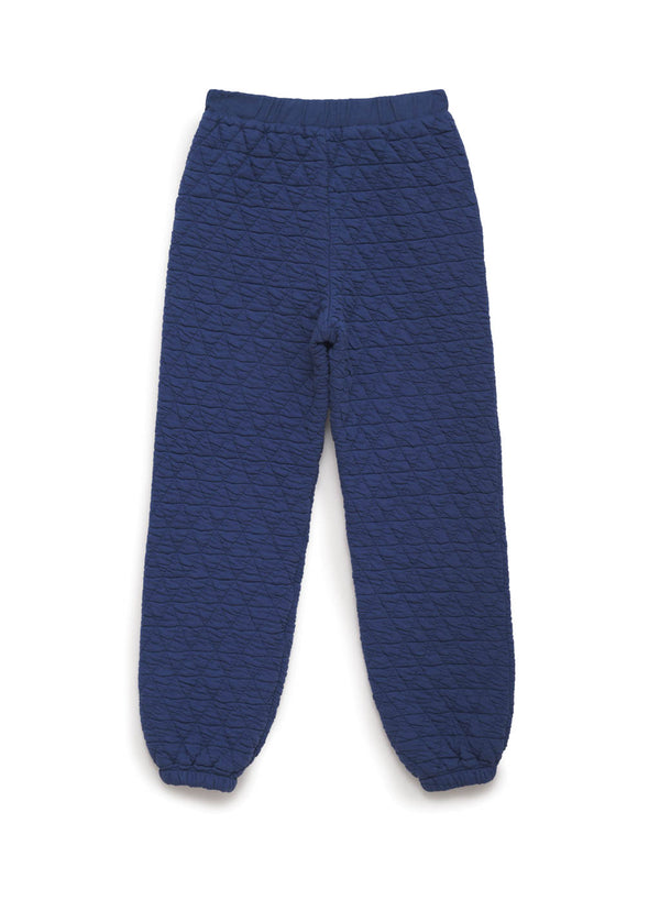 Blue quilted jogger