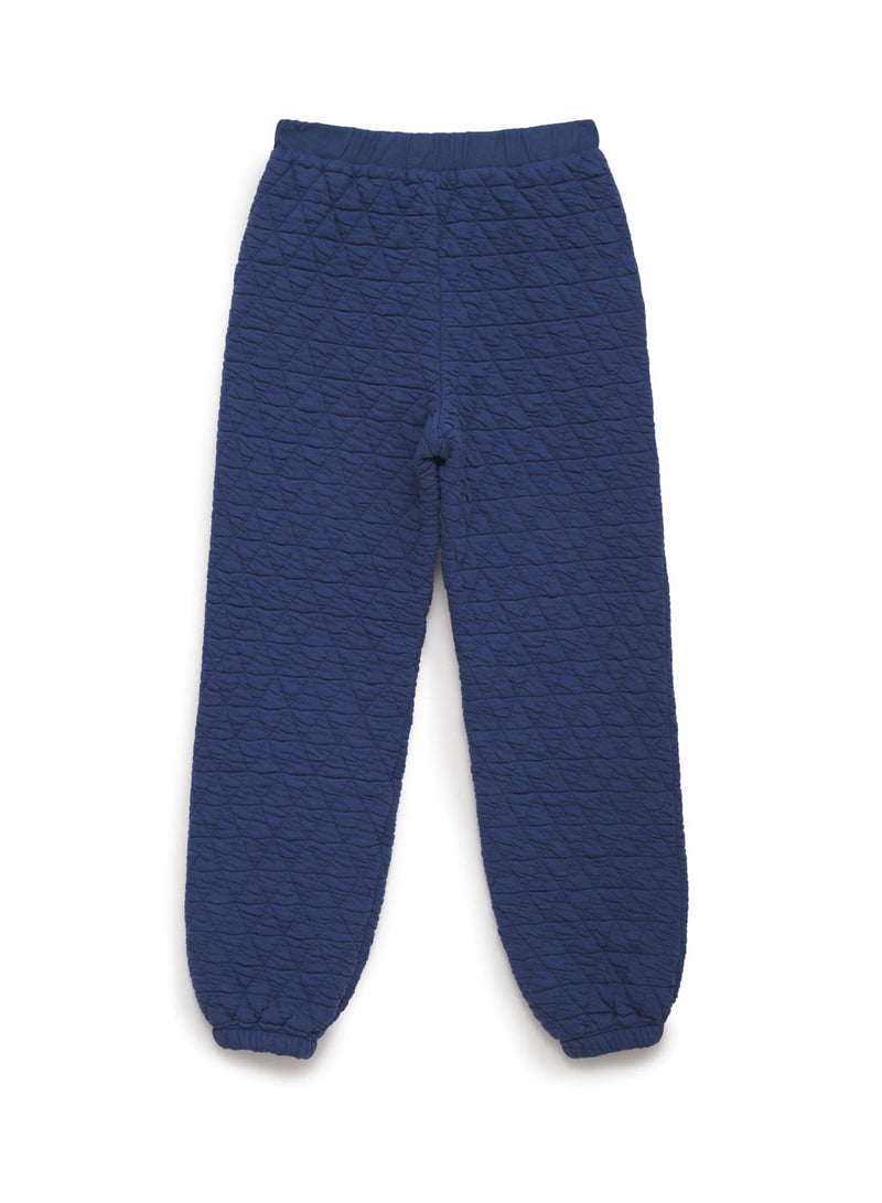 Blue quilted jogger