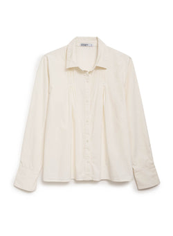 cream poplin pintuck shirt