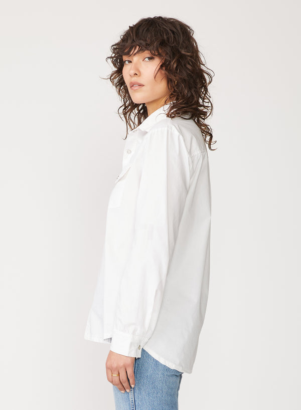white poplin western shirt