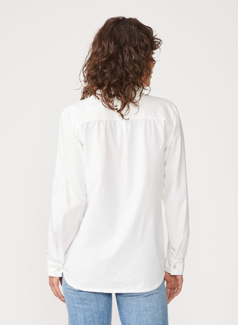 white poplin western shirt
