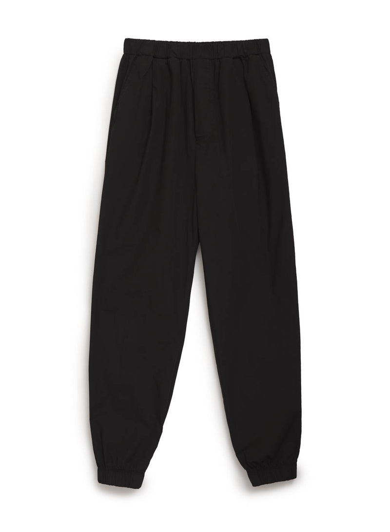 black poplin jogger